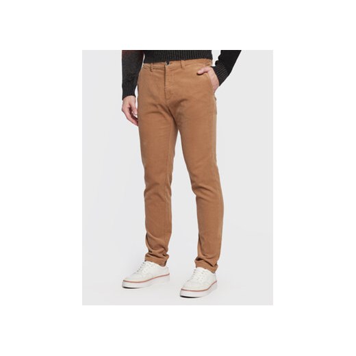 Sisley Spodnie materiałowe 4SFRSF01P Brązowy Slim Fit ze sklepu MODIVO w kategorii Spodnie męskie - zdjęcie 168552660