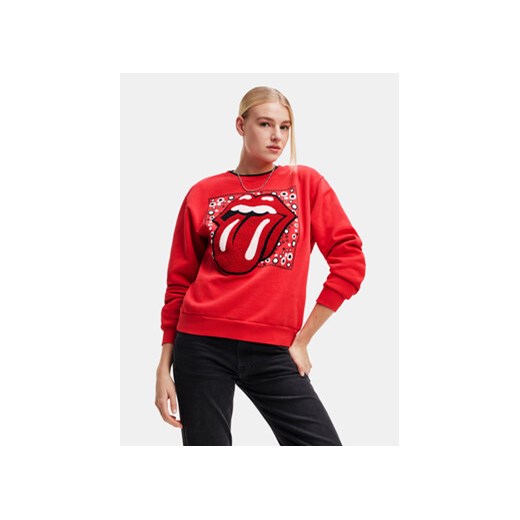 Desigual Bluza 23WWSK30 Czerwony Regular Fit ze sklepu MODIVO w kategorii Bluzy damskie - zdjęcie 168552810