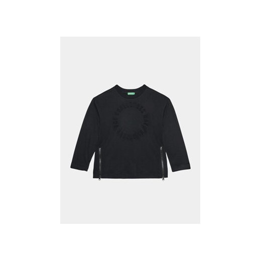 United Colors Of Benetton Bluzka 34MLC10ES Czarny Regular Fit ze sklepu MODIVO w kategorii T-shirty chłopięce - zdjęcie 168553012
