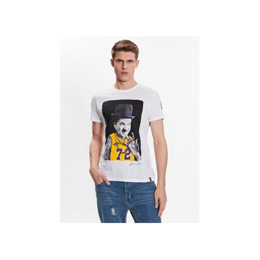 Brave Soul T-Shirt MTS-149CHAPLIN Biały Regular Fit ze sklepu MODIVO w kategorii T-shirty męskie - zdjęcie 168553642