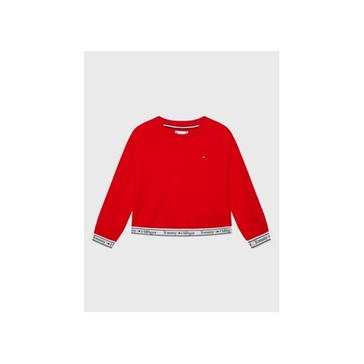 Tommy Hilfiger Bluza KG0KG07135 M Czerwony Regular Fit ze sklepu MODIVO w kategorii Bluzy dziewczęce - zdjęcie 168553662