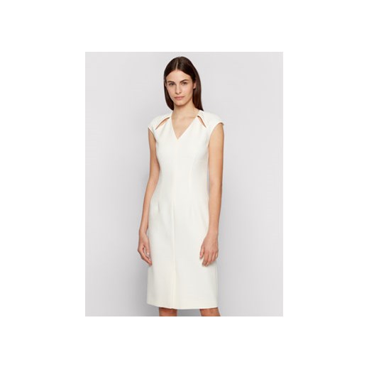 Boss Sukienka codzienna Dulipa 50451351 Biały Slim Fit ze sklepu MODIVO w kategorii Sukienki - zdjęcie 168553794