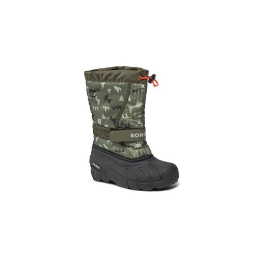 Sorel Śniegowce Youth Flurry™ Print NY3504-397 Zielony Sorel 35 okazyjna cena MODIVO