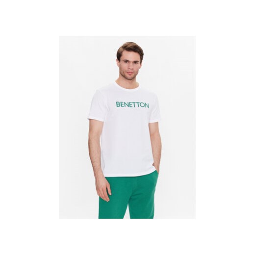 United Colors Of Benetton T-Shirt 3I1XU100A Biały Regular Fit ze sklepu MODIVO w kategorii T-shirty męskie - zdjęcie 168554162