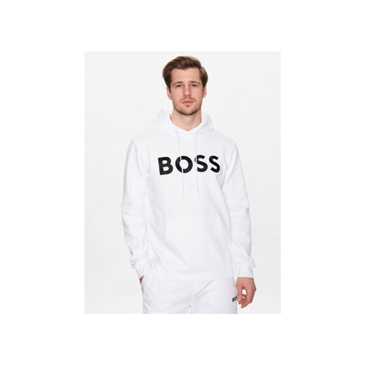 Boss Bluza 50482887 Biały Relaxed Fit ze sklepu MODIVO w kategorii Bluzy męskie - zdjęcie 168554364