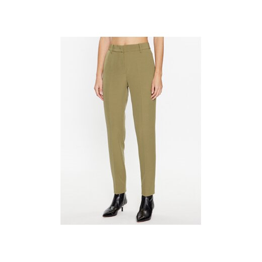 Bruuns Bazaar Spodnie materiałowe Rubysus BBW3165  Zielony Slim Fit ze sklepu MODIVO w kategorii Spodnie damskie - zdjęcie 168554462