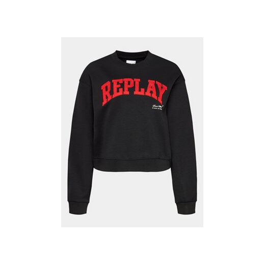 Replay Bluza W3104.000.23591 Czarny Regular Fit Replay L MODIVO