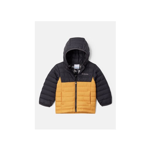 Columbia Kurtka puchowa Powder Lite™ Boys Hooded Jacket Żółty Regular Fit ze sklepu MODIVO w kategorii Kurtki chłopięce - zdjęcie 168554594