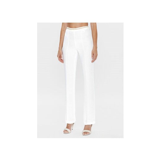 Marciano Guess Spodnie materiałowe Nausica 3GGB08 9630Z Biały Regular Fit ze sklepu MODIVO w kategorii Spodnie damskie - zdjęcie 168554893