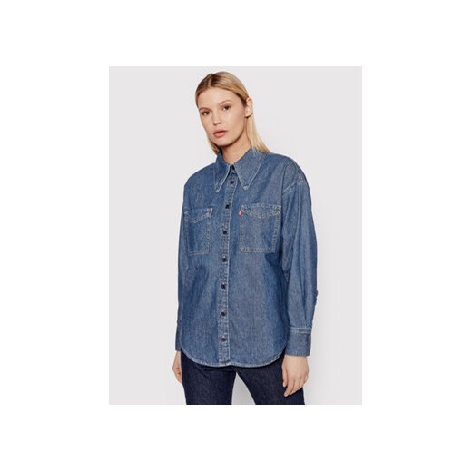 Levi's® Koszula jeansowa Jadon A1776-0000 Granatowy Relaxed Fit ze sklepu MODIVO w kategorii Koszule damskie - zdjęcie 168554921