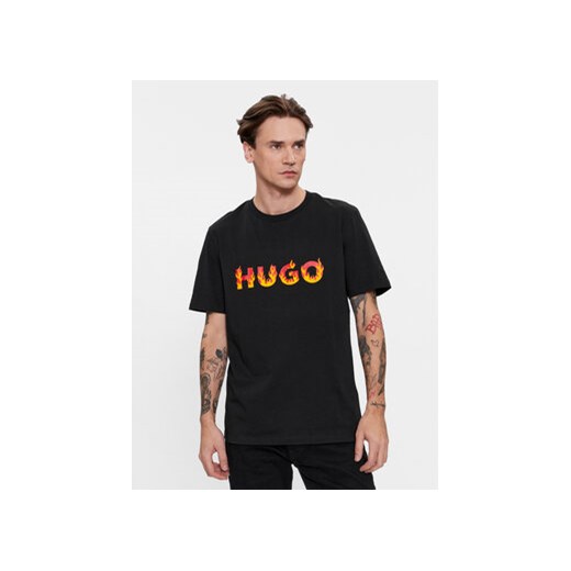 Hugo T-Shirt Danda 50504542 Czarny Regular Fit ze sklepu MODIVO w kategorii T-shirty męskie - zdjęcie 168554960