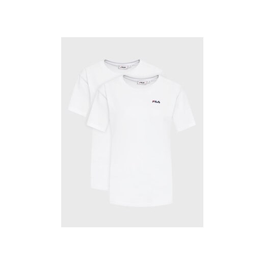 Fila Komplet 2 t-shirtów Bari FAW0139 Biały Regular Fit ze sklepu MODIVO w kategorii Bluzki damskie - zdjęcie 168555511