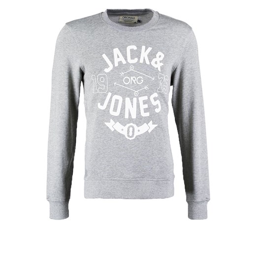 Jack & Jones JJORARROW REGULAR FIT Bluza light grey melange zalando szary abstrakcyjne wzory