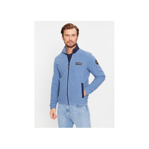 Napapijri Polar NP0A4HDP Niebieski Regular Fit ze sklepu MODIVO w kategorii Bluzy męskie - zdjęcie 168555640