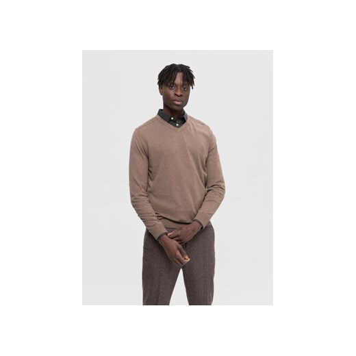 Selected Homme Sweter 16090147 Beżowy Regular Fit ze sklepu MODIVO w kategorii Swetry męskie - zdjęcie 168555671
