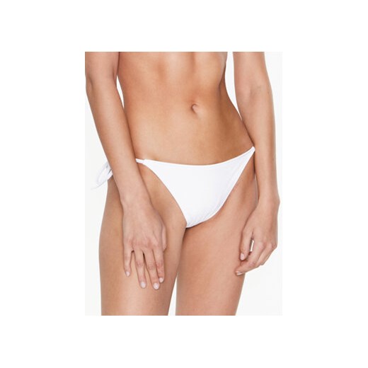 Calvin Klein Swimwear Dół od bikini Side Tie Cheeky KW0KW01858 Biały ze sklepu MODIVO w kategorii Stroje kąpielowe - zdjęcie 168556373