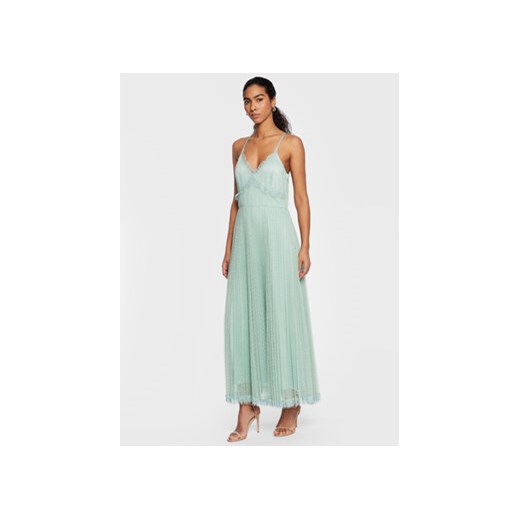 TWINSET Sukienka koktajlowa 231TP2440 Zielony Regular Fit ze sklepu MODIVO w kategorii Sukienki - zdjęcie 168556584