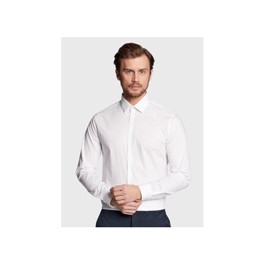 Calvin Klein Koszula Dash Print K10K110935 Biały Slim Fit ze sklepu MODIVO w kategorii Koszule męskie - zdjęcie 168556764