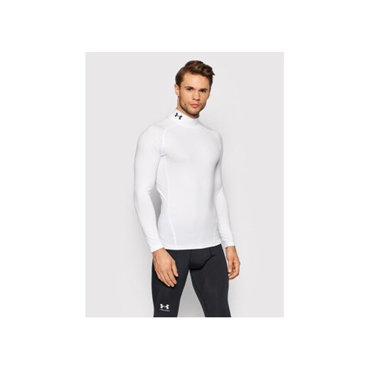 Under Armour Koszulka techniczna HeatGear® Mock 1369606 Biały Skinny Fit ze sklepu MODIVO w kategorii T-shirty męskie - zdjęcie 168556884
