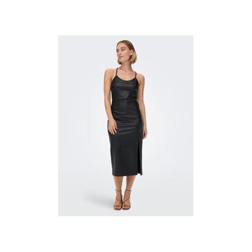 ONLY Sukienka z imitacji skóry Rina 15272371 Czarny Slim Fit ze sklepu MODIVO w kategorii Sukienki - zdjęcie 168557020