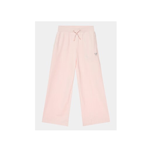 Guess Spodnie dresowe J4RQ16 KBXI2 Różowy Wide Leg ze sklepu MODIVO w kategorii Spodnie dziewczęce - zdjęcie 168557111
