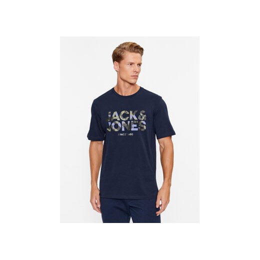 Jack&Jones T-Shirt 12235189 Granatowy Regular Fit ze sklepu MODIVO w kategorii T-shirty męskie - zdjęcie 168557422