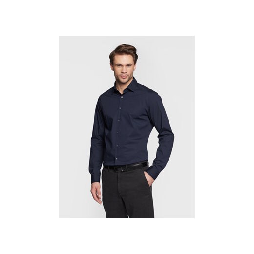 Calvin Klein Koszula K10K108229 Granatowy Slim Fit ze sklepu MODIVO w kategorii Koszule męskie - zdjęcie 168557670