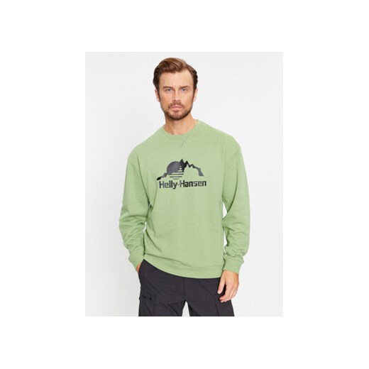 Helly Hansen Bluza Yu Crew Sweater 2.0 53891 Zielony Regular Fit ze sklepu MODIVO w kategorii Bluzy męskie - zdjęcie 168557901