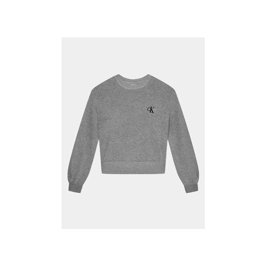Calvin Klein Jeans Sweter Festive IG0IG02327 Szary Regular Fit ze sklepu MODIVO w kategorii Swetry dziewczęce - zdjęcie 168557904