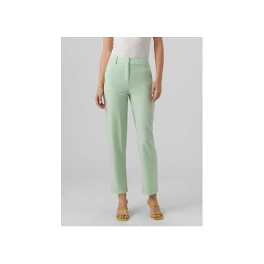 Vero Moda Spodnie materiałowe Zelda 10261257 Zielony Straight Fit ze sklepu MODIVO w kategorii Spodnie damskie - zdjęcie 168557920