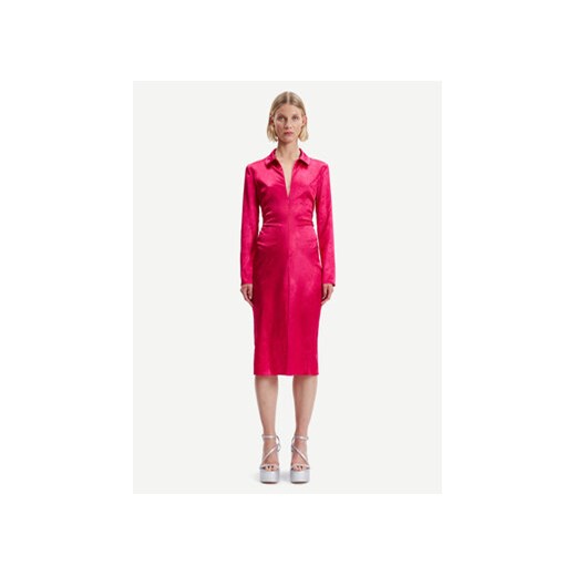 Samsøe Samsøe Sukienka koszulowa Ivana F22400073 Różowy Slim Fit ze sklepu MODIVO w kategorii Sukienki - zdjęcie 168558284