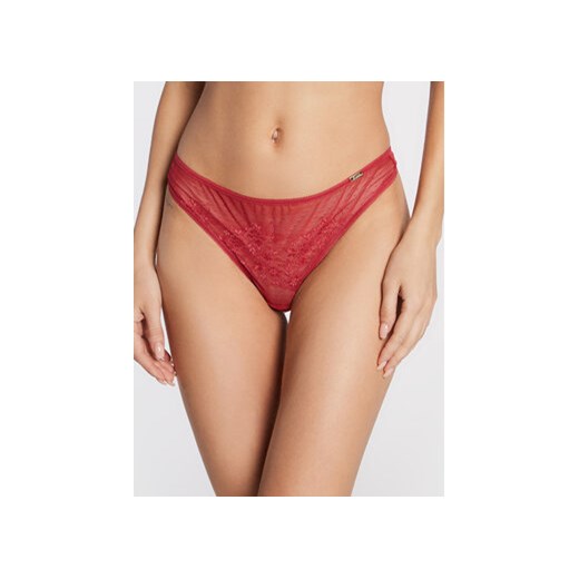 Gossard Stringi Glossies Lace 13006 Różowy ze sklepu MODIVO w kategorii Majtki damskie - zdjęcie 168558523