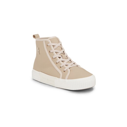Tommy Hilfiger Sneakersy Vulc Th Leather Sneaker Hi FW0FW07550 Beżowy Tommy Hilfiger 36 MODIVO