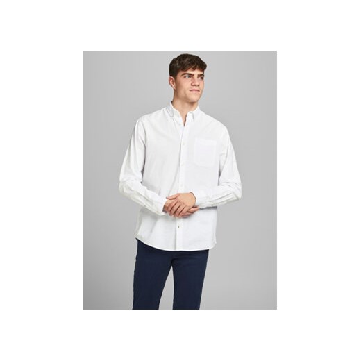 Jack&Jones Koszula 12182486 Biały Slim Fit ze sklepu MODIVO w kategorii Koszule męskie - zdjęcie 168559062