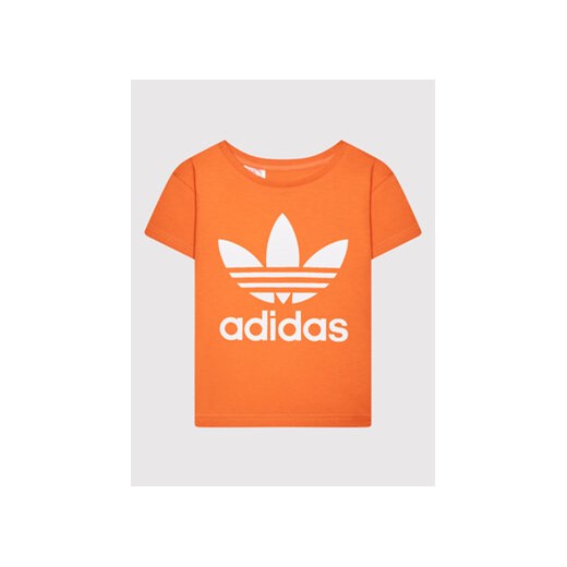 adidas T-Shirt adicolor Trefoil HK2907 Pomarańczowy Regular Fit ze sklepu MODIVO w kategorii T-shirty chłopięce - zdjęcie 168559071