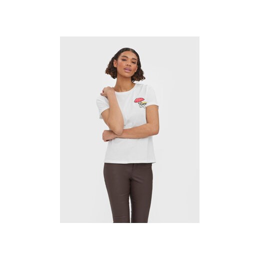 Vero Moda T-Shirt Fayfrancis 10276823 Biały Regular Fit ze sklepu MODIVO w kategorii Bluzki damskie - zdjęcie 168559542