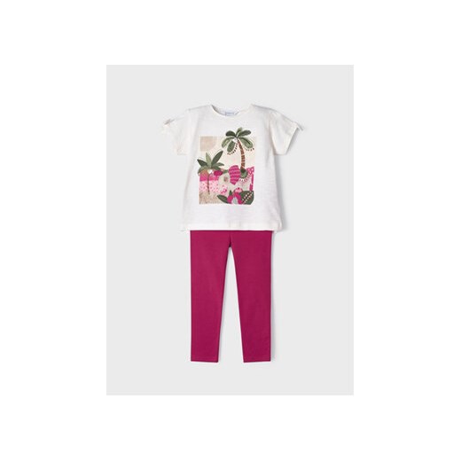Mayoral Komplet t-shirt i legginsy 3783 Bordowy ze sklepu MODIVO w kategorii Komplety dziewczęce - zdjęcie 168559561