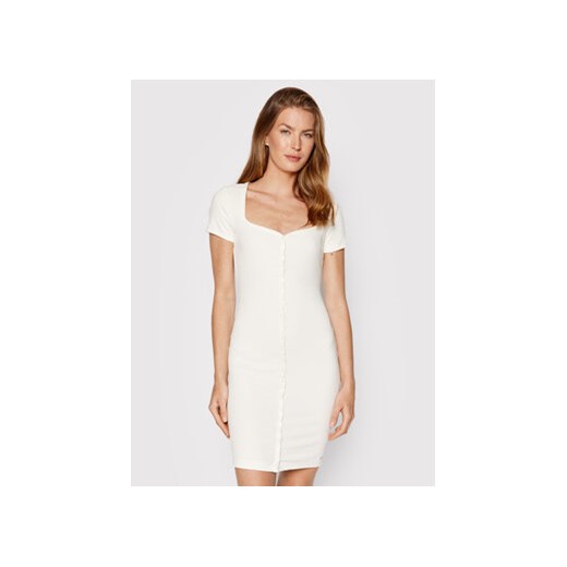 Guess Sukienka codzienna WBGK01 KB9E2 Biały Slim Fit ze sklepu MODIVO w kategorii Sukienki - zdjęcie 168559883