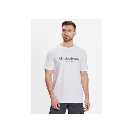 Quiksilver T-Shirt Between The Lines EQYZT07216 Biały Regular Fit ze sklepu MODIVO w kategorii T-shirty męskie - zdjęcie 168560234