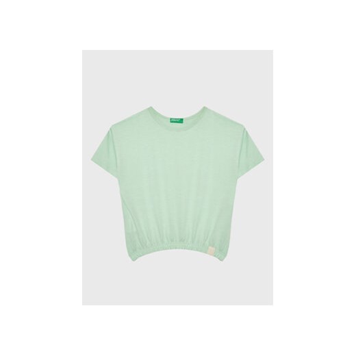 United Colors Of Benetton T-Shirt 37YKC10AU Zielony Boxy Fit ze sklepu MODIVO w kategorii Bluzki dziewczęce - zdjęcie 168560351