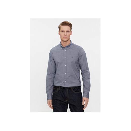 Tommy Hilfiger Koszula Oxford MW0MW33778 Niebieski Slim Fit ze sklepu MODIVO w kategorii Koszule męskie - zdjęcie 168560873