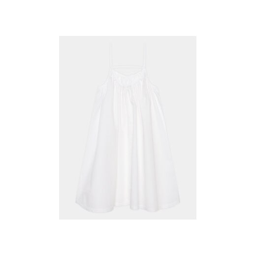 United Colors Of Benetton Sukienka codzienna 4EW7CV01D Biały Regular Fit ze sklepu MODIVO w kategorii Sukienki dziewczęce - zdjęcie 168560902