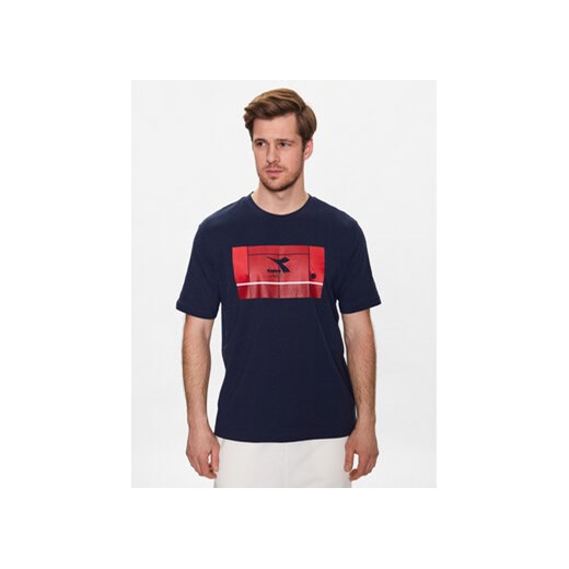Diadora T-Shirt Match Point 102.179312 Granatowy Regular Fit ze sklepu MODIVO w kategorii T-shirty męskie - zdjęcie 168561080