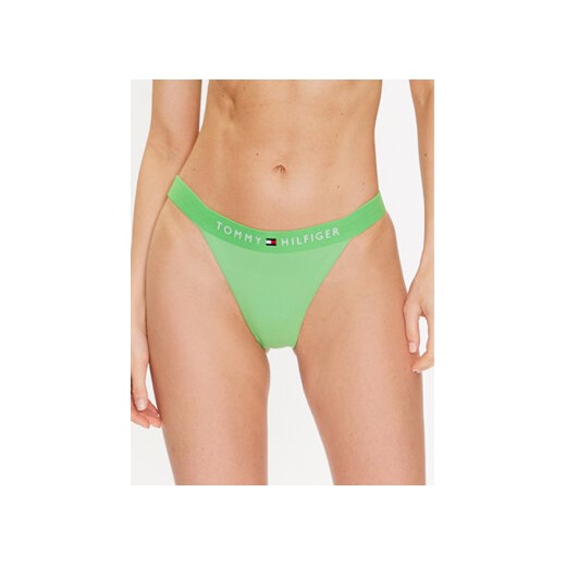 Tommy Hilfiger Dół od bikini UW0UW04135 Zielony ze sklepu MODIVO w kategorii Stroje kąpielowe - zdjęcie 168562004