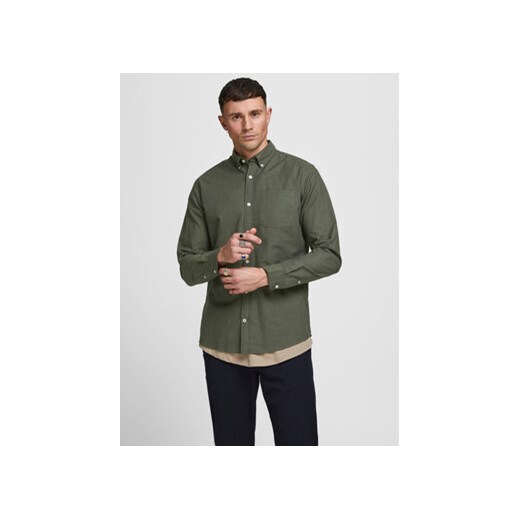 Jack&Jones Koszula 12182486 Zielony Slim Fit ze sklepu MODIVO w kategorii Koszule męskie - zdjęcie 168562150