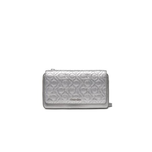 Calvin Klein Torebka Ck Must Mini Bag_Emb K60K611384 Srebrny ze sklepu MODIVO w kategorii Listonoszki - zdjęcie 168562534