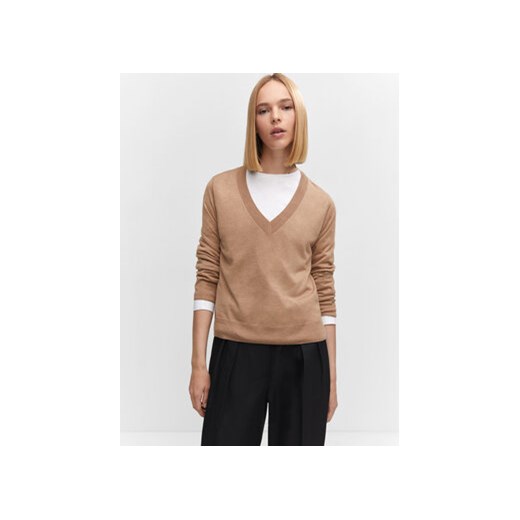 Mango Sweter Luccav 57064406 Beżowy Regular Fit Mango XXS wyprzedaż MODIVO