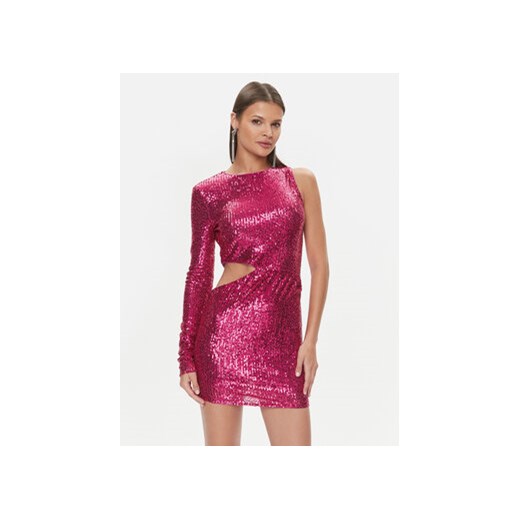 Patrizia Pepe Sukienka koktajlowa 2A2608/A6W6-M485 Różowy Slim Fit ze sklepu MODIVO w kategorii Sukienki - zdjęcie 168562682