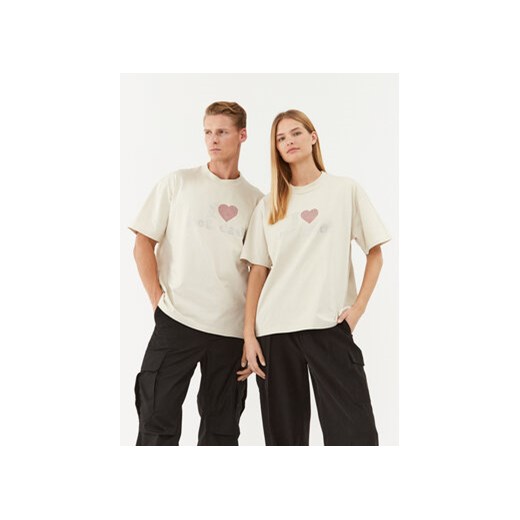 2005 T-Shirt Hot Dads Beżowy Oversize ze sklepu MODIVO w kategorii Bluzki damskie - zdjęcie 168562703