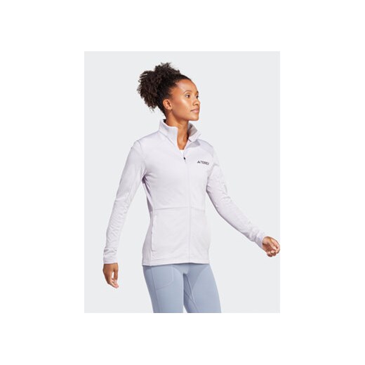 adidas Polar Terrex Multi Full-Zip Fleece Jacket HN5461 Fioletowy Slim Fit ze sklepu MODIVO w kategorii Bluzy damskie - zdjęcie 168562814